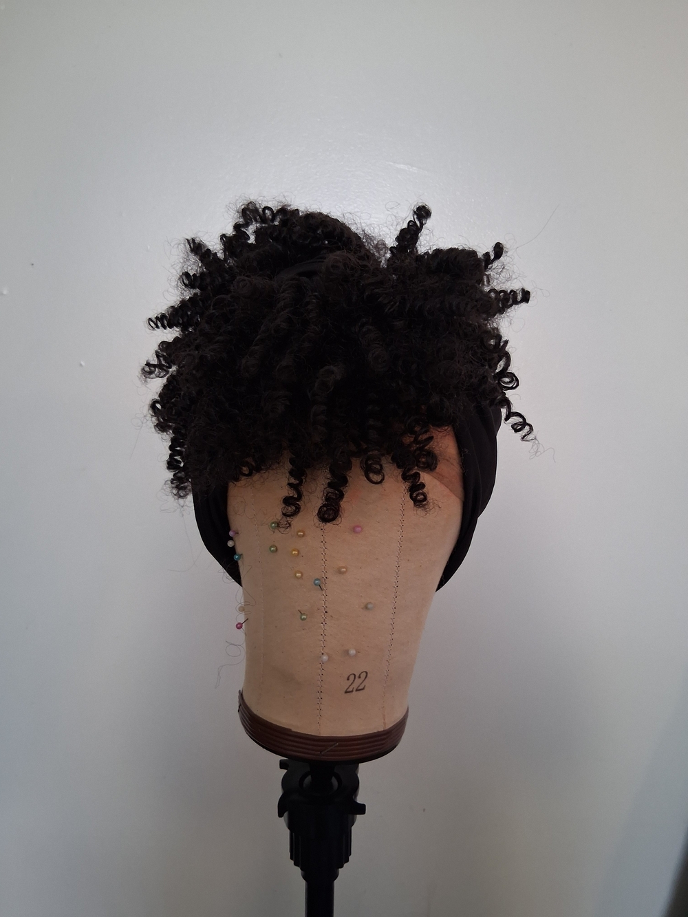 Black Curly Headband Wig with Natural Texture - Women Hair